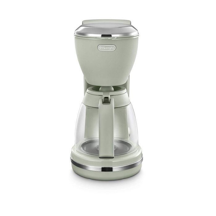 De'Longhi ICMX210.GR Argento Flora Drip Filter Coffee Machine 1000W 1.25L Green
