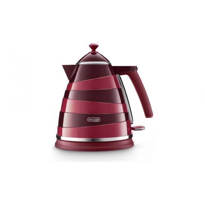 De'Longhi KBAC3001.R Jug Kettle Rapid Boil Avvolta 2000w 1.7L Red & Black