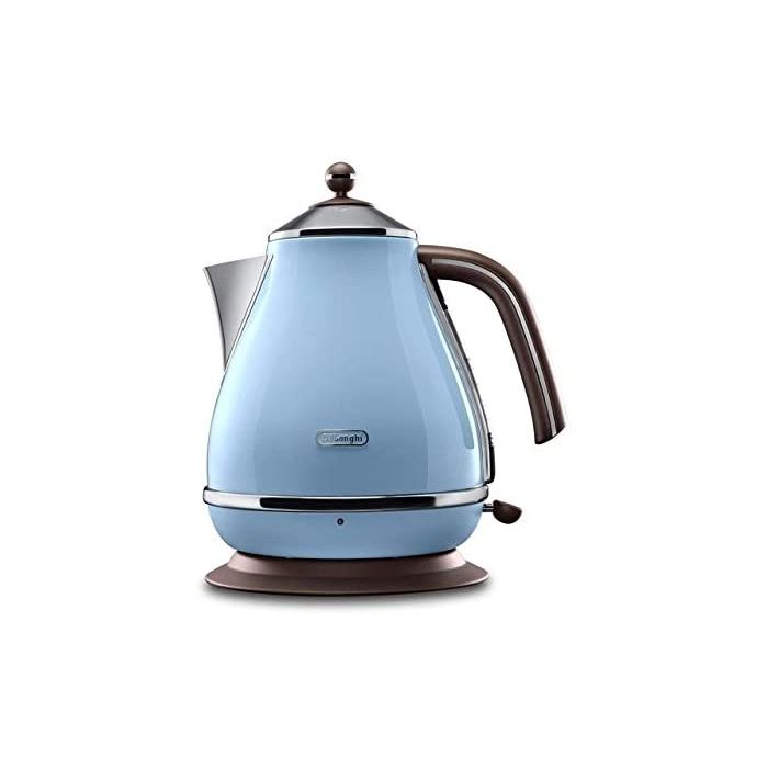 De'Longhi KBOV3001.AZ Jug Kettle Vintage Icona 360° Swivel Base 1.7L Azure Blue