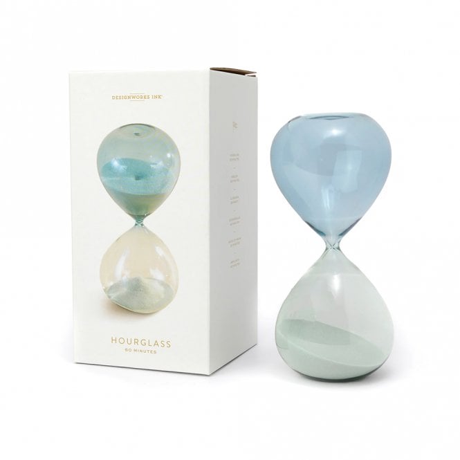 Hourglass Seaglass Ombre 1 Hour Sand Timer