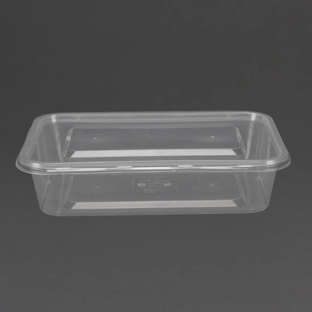 Catering Plastic Microwavable Containers With Lid Small 500ml