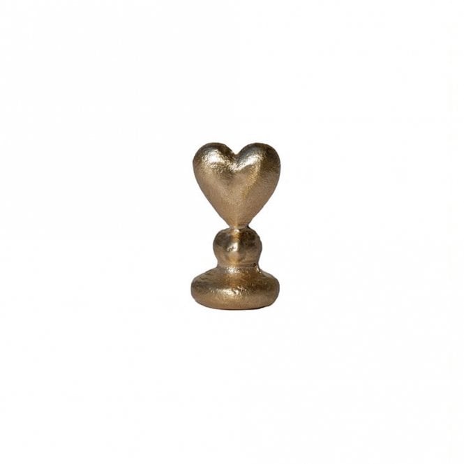 Holly Heart Brass Card Holder