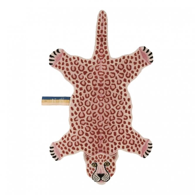 Pinky Leopard Wool Rug Large