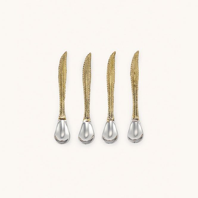 Stella Feather Brass Teaspoon Set