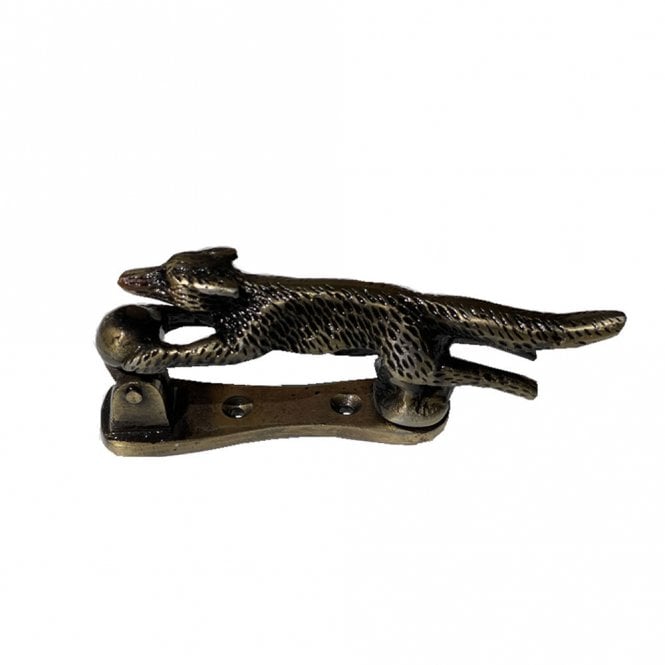 Running Fox Door Knocker - Antique Brass