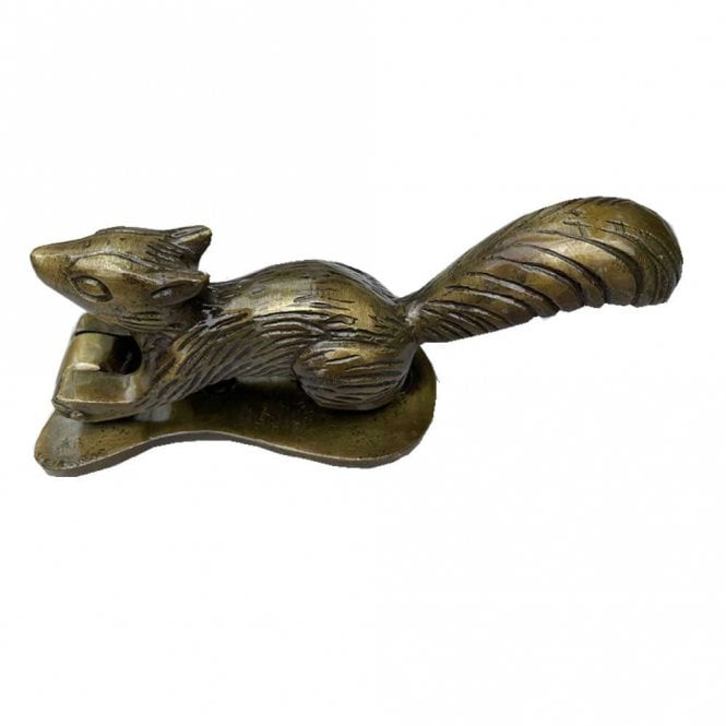 Squirrel Door Knocker - Antique Brass