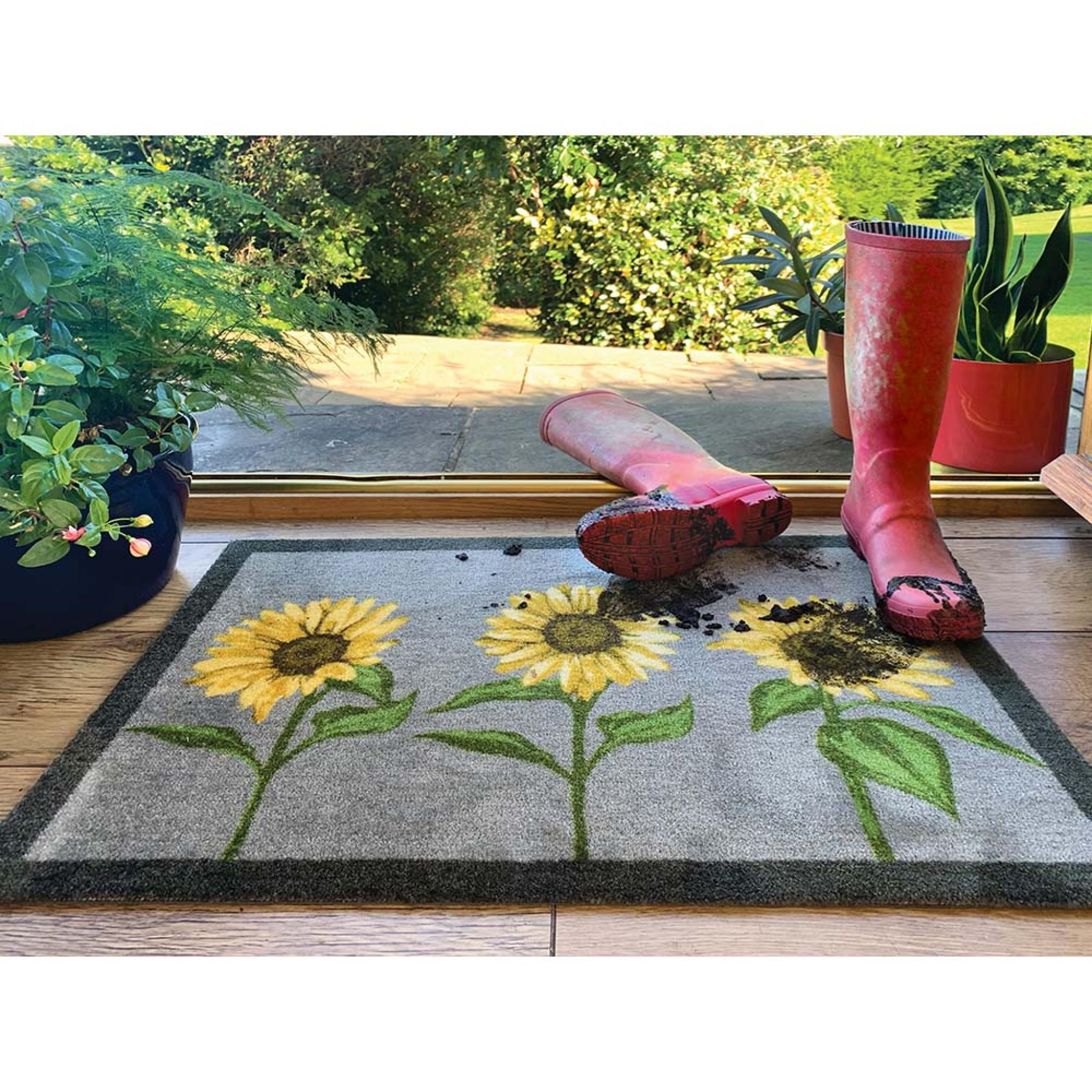 My Mat Nylon Indoor Pattern My Sunflowers Washable Non-Slip Entrance Rug Small 50 x 75 cm (2'x2'5")