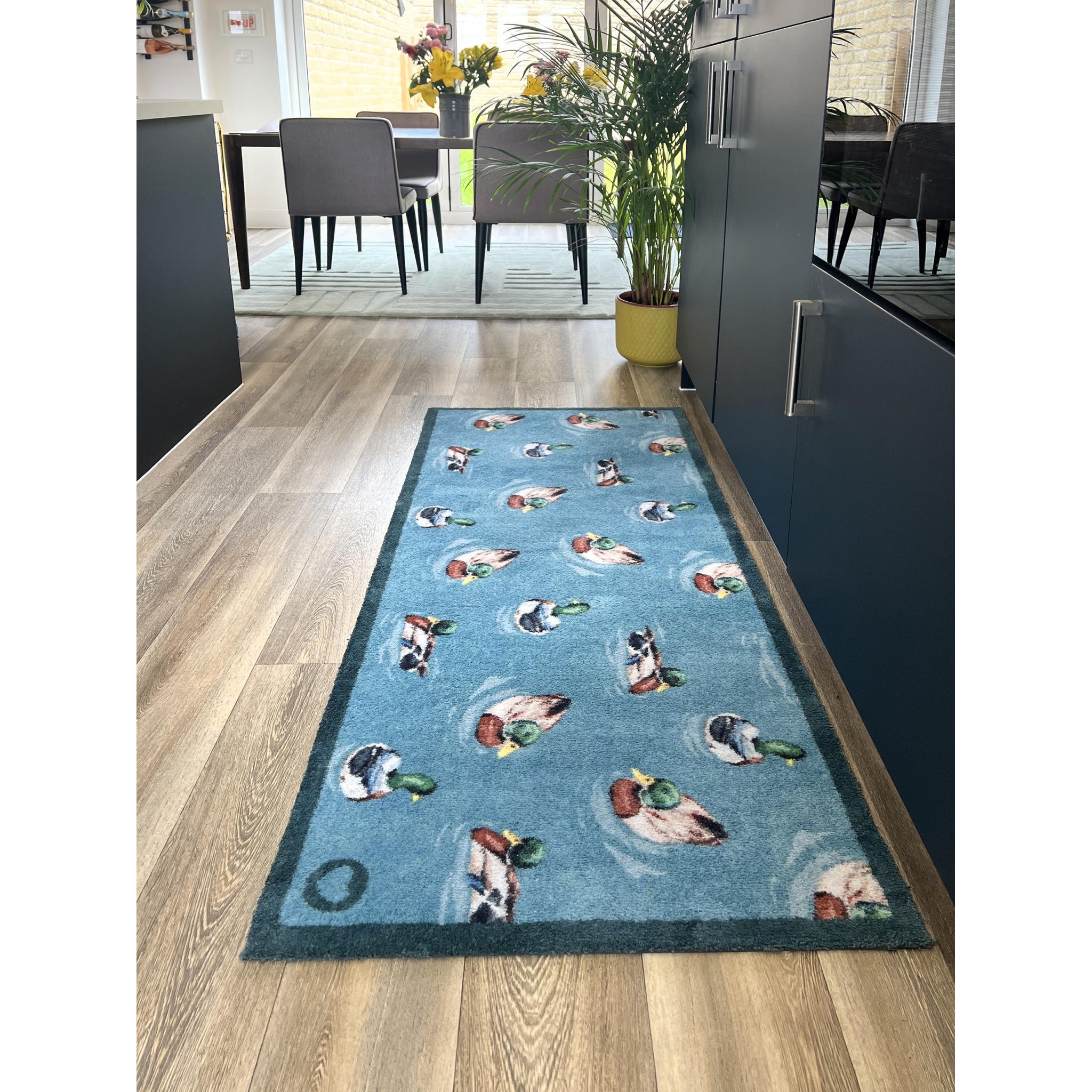 Hug Rug Swimming Ducks Entryway Washable Doormat or Hall Runner Runner 65x150 cm (2'1"x4'11")