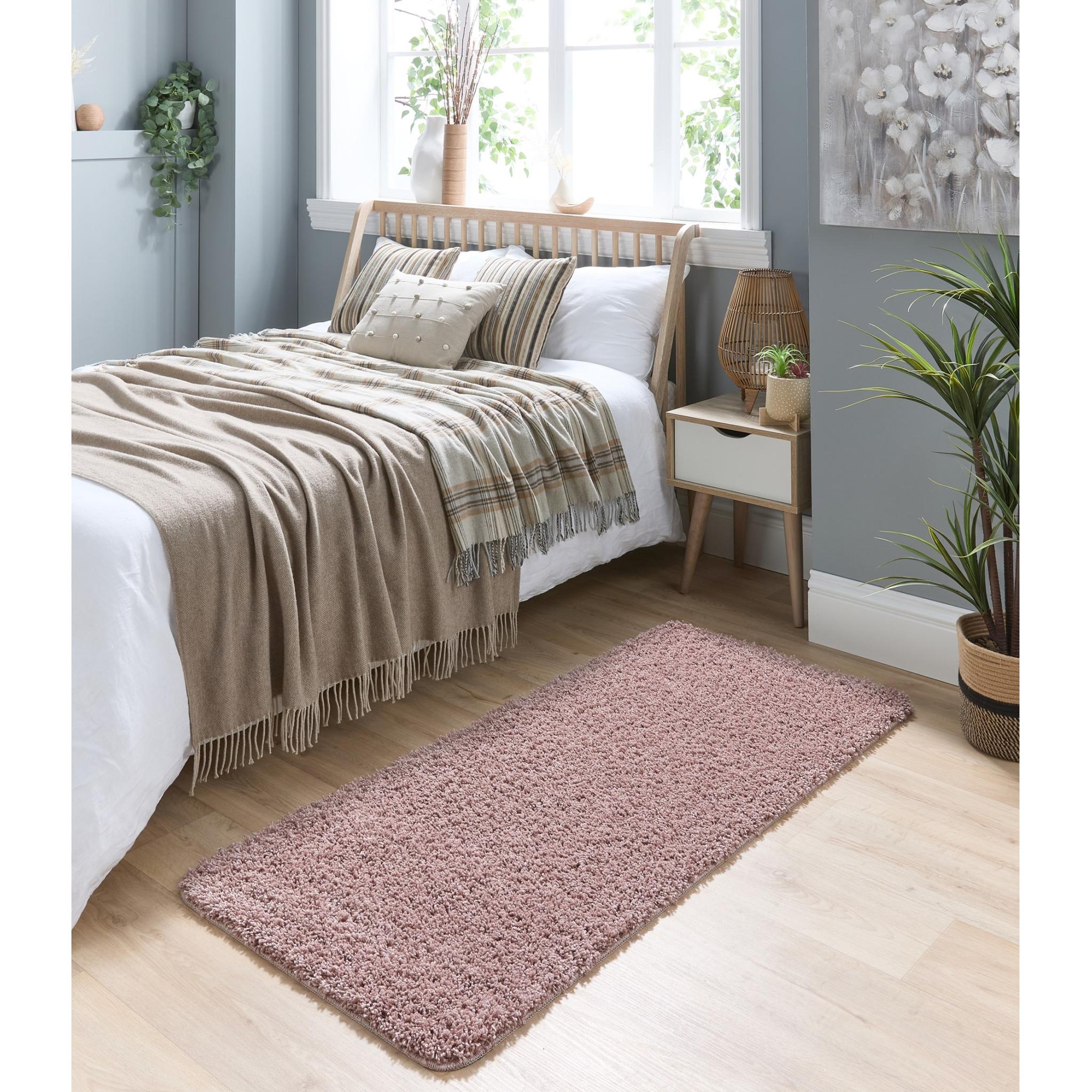 My Washable Shaggy Non-Slip Rug in Nude Pink Runner 67x150 cm (2'3"x5')