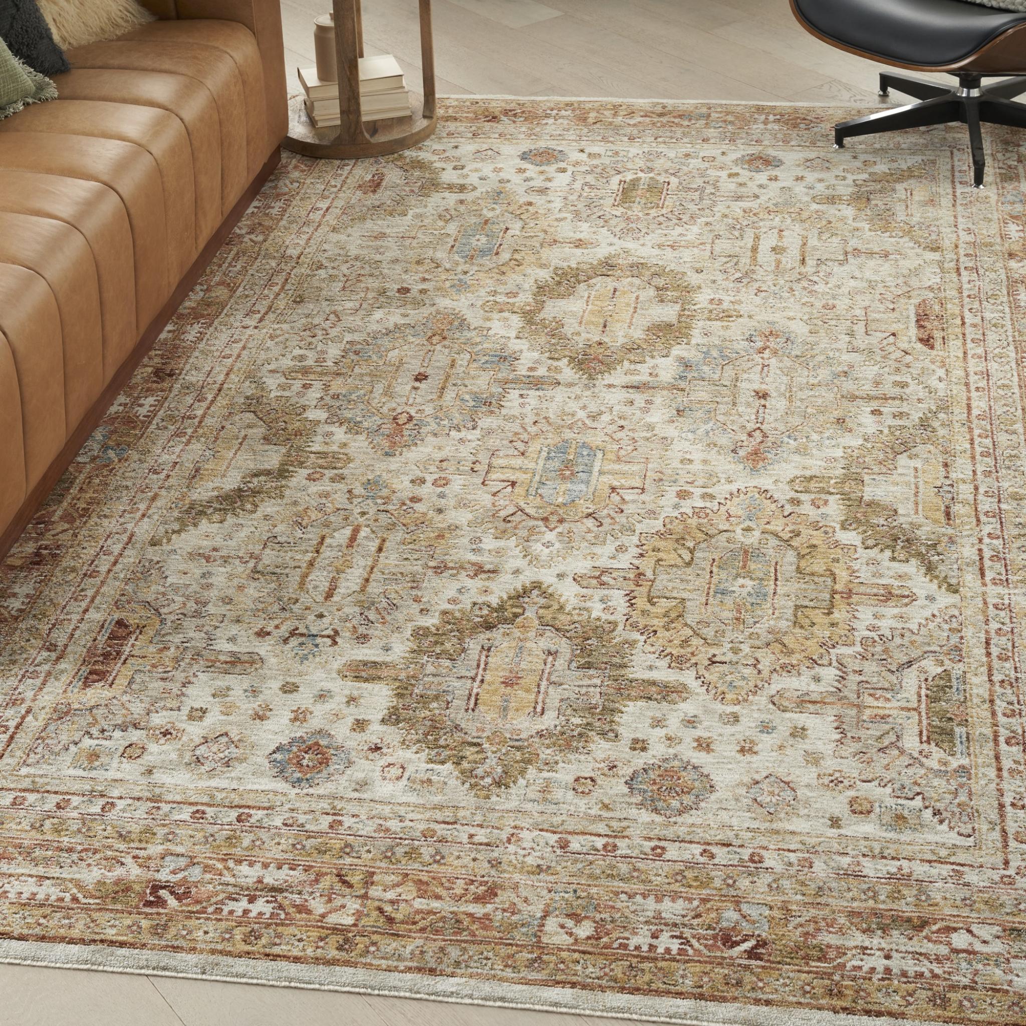 Sahar Traditional Elegance Persian Vintage Floral SHR01 Ivory Multi Rug Medium 119x180 cm (3'11"x5'11")