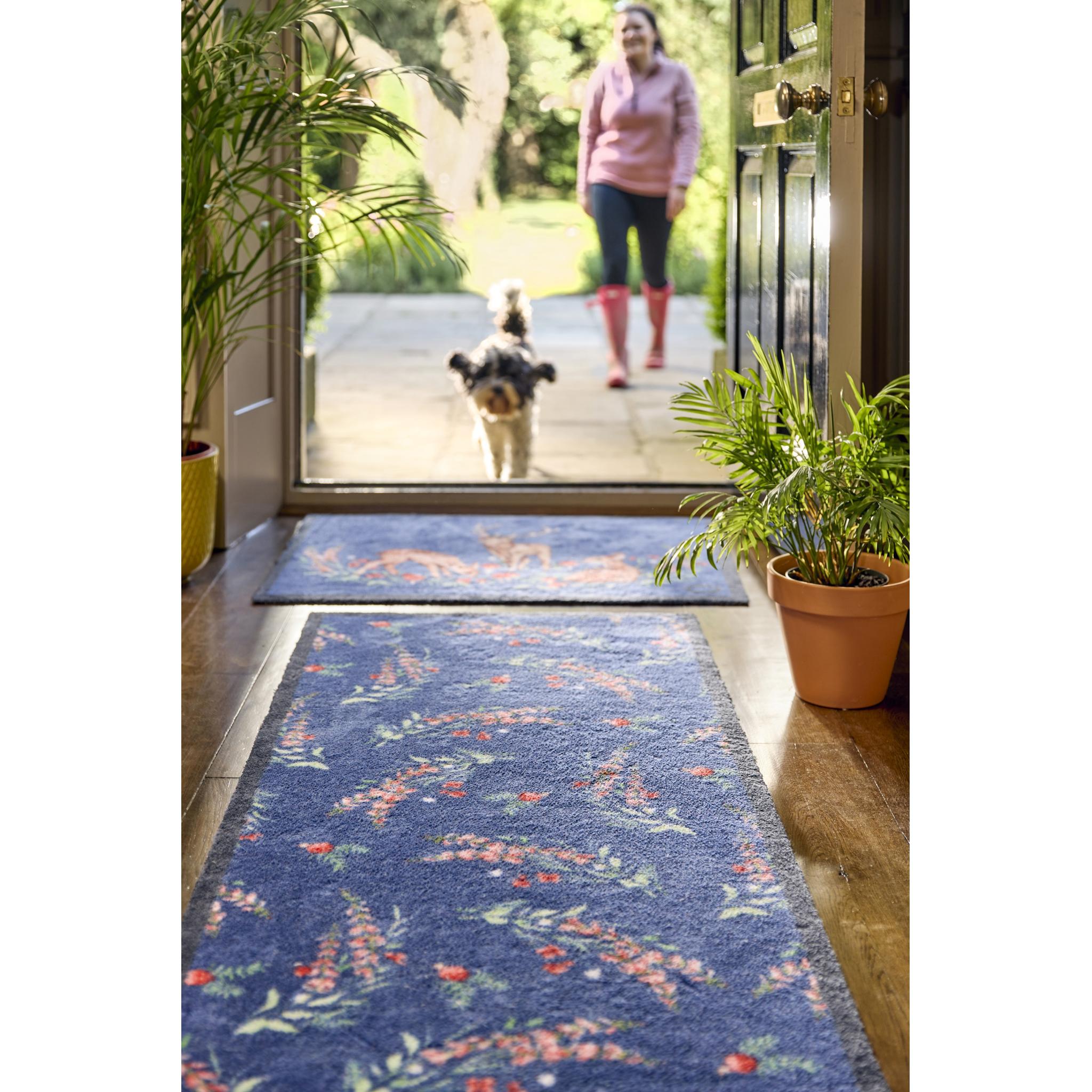 Hug Rug Meadow Deer Washable Entryway Doormat or Hallway Runner 65x150 cm (2'1"x4'11")
