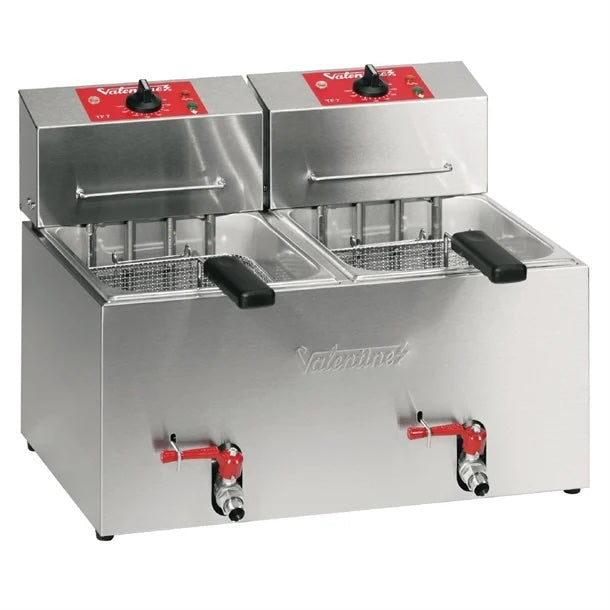 Valentine TF77 Twin Tank Countertop Electric Fryer 2 x 7 Litres