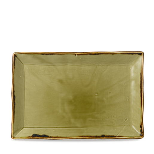Dudson Harvest Green Rectangular Tray 34.5cm x 23.3cm Case Size 6