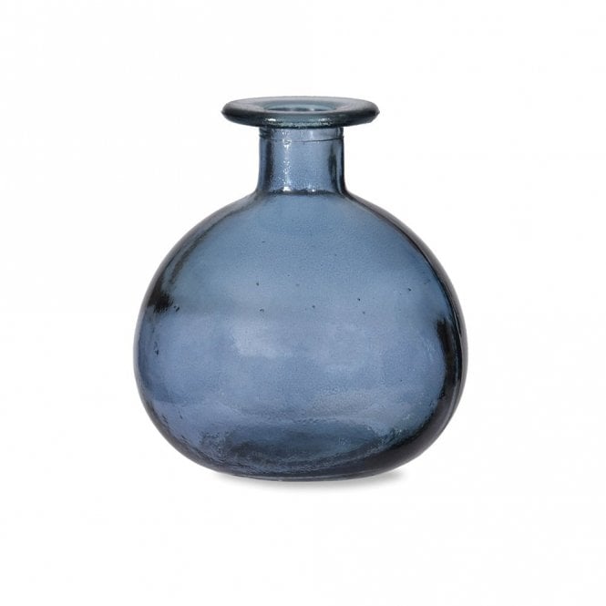 Blue Round Bud Vase