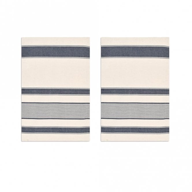 Colesbourne Ink Stripe Tea Towel Set of 2
