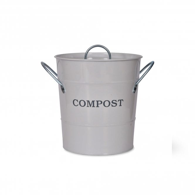 Compost Bucket with Liner Chalk