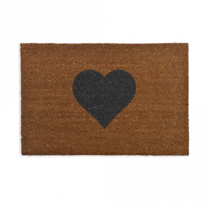Heart Coir Doormat Large