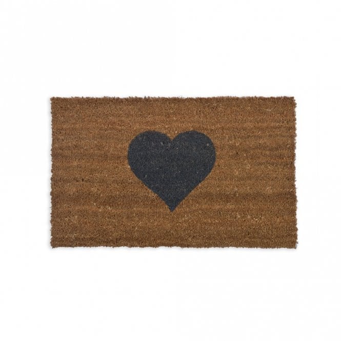 Heart Coir Doormat Small