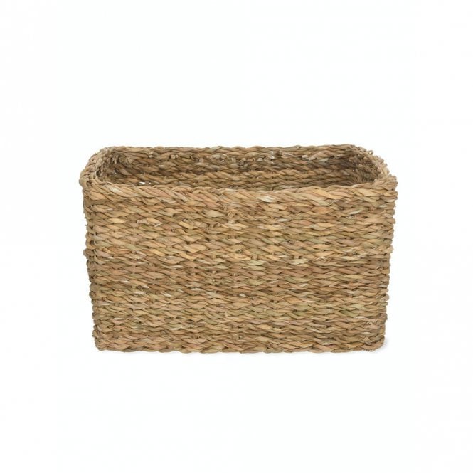 Seagrass Rectangular Brading Basket - Medium