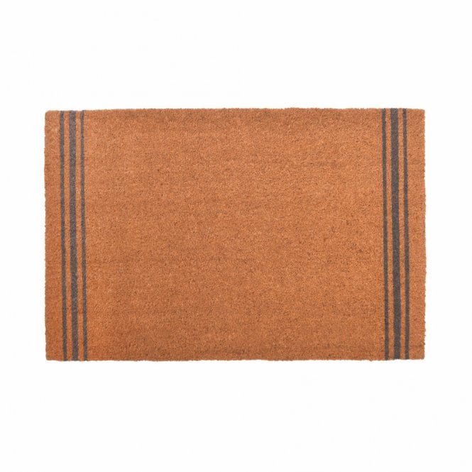 Triple Stripe Natural Coir Doormat Large