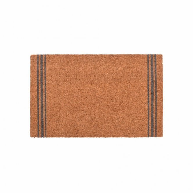 Triple Stripe Natural Coir Doormat Small