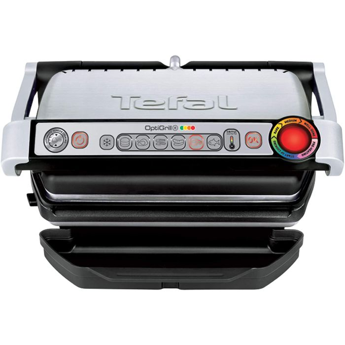 Tefal GC713D40 Grill OptiGrill+ Intelligent Health Grill 2000w Silver / Black
