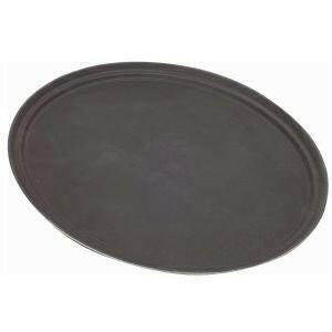 Genware Gengrip 68cm Oval Non-Slip Tray Black Sols Separately