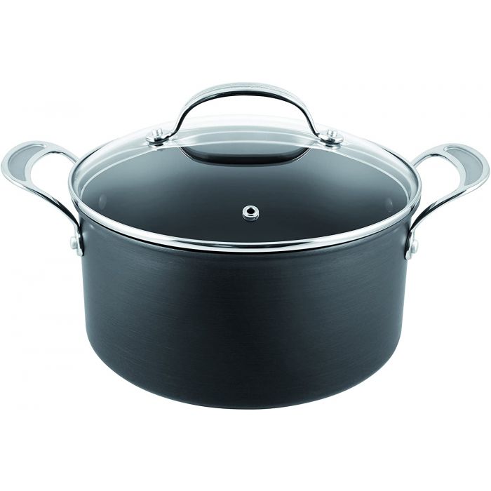 Tefal H9024644 Non-Stick Stewpot & Lid 24cm Multi-Hob Compatible Aluminium Black