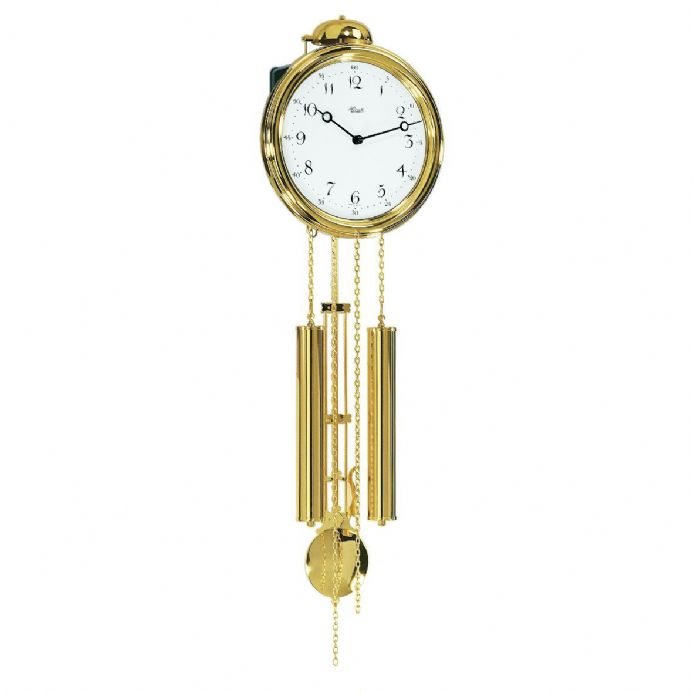 Hermle Neasden Brass Mechanical Pendulum Wall Clock - 1/2 Hour Strike