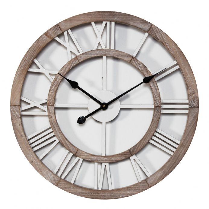 Hometime MDF Round Cut-Out Wall Clock - Large 62.5cm