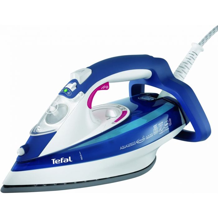 Tefal FV5370 Aquaspeed Steam Iron Autoclean Non-Drip 2400W - White/Blue