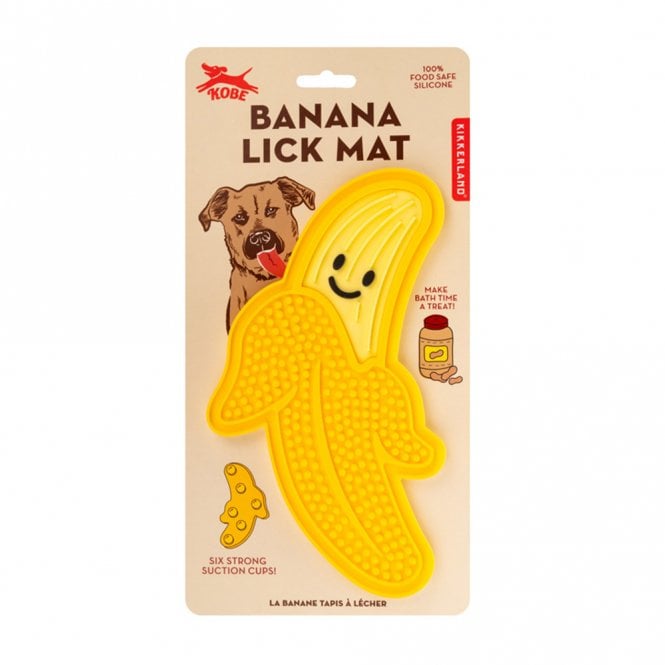 Kobe Banana Silicone Lick Mat for Pets