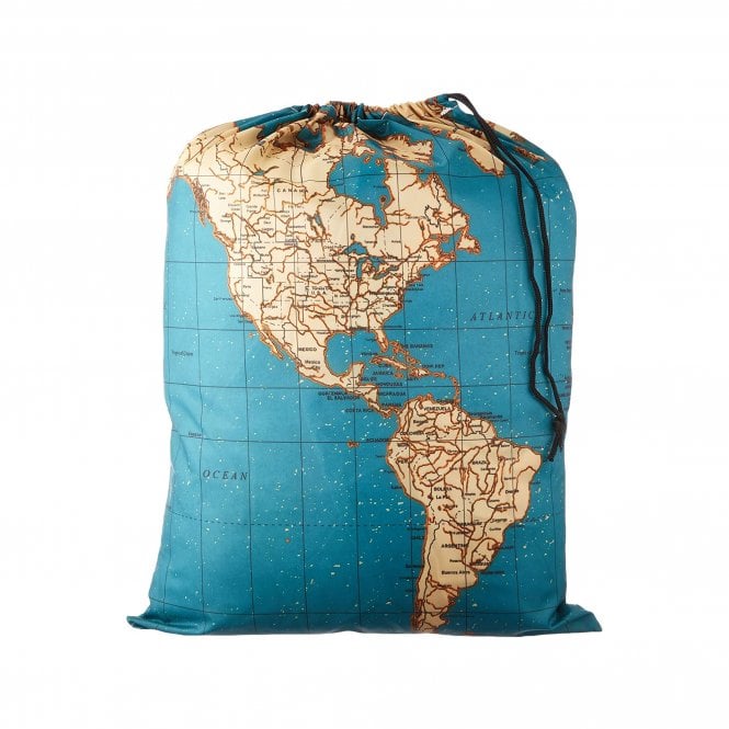 World Map Travel Laundry Bag