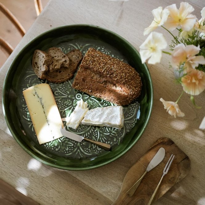 Forest Enamel Round Platter