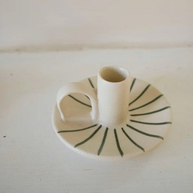 Forest Pinstripe Wee Willy Winkee Candle Holder