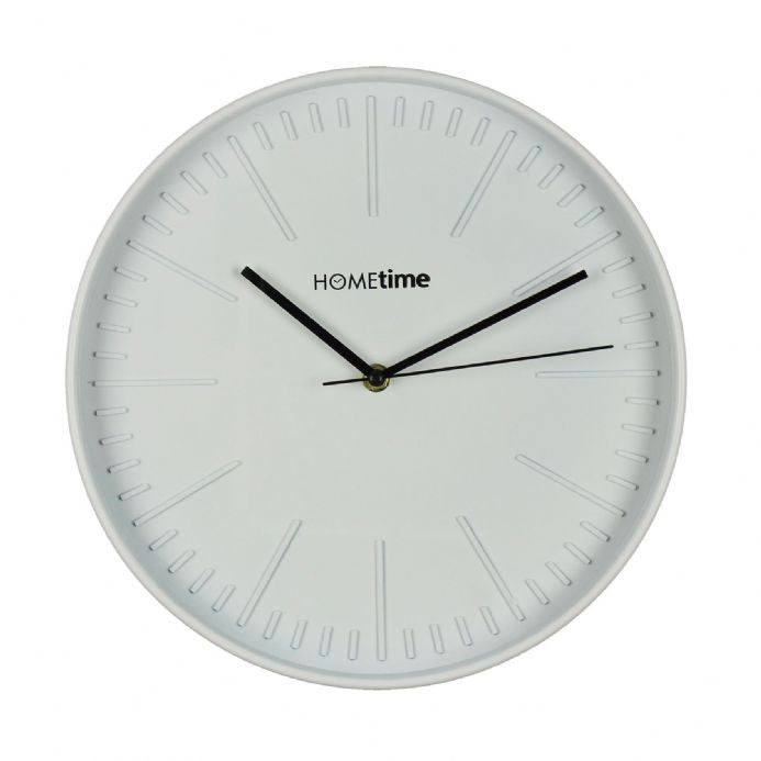 Hometime Modern Deep Dish White Wall Clock