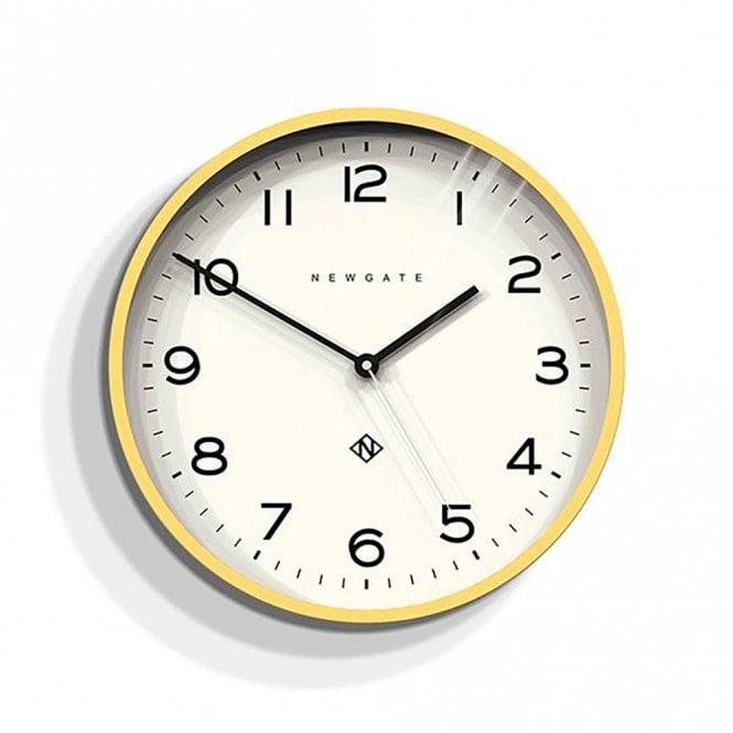 Echo Number Three Cheeky Yellow Wall Clock