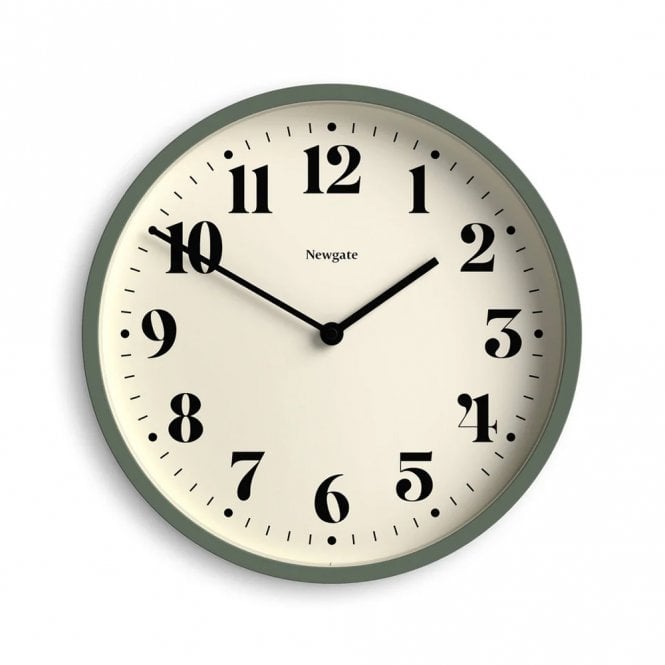 Number Four Asparagus Green Wall Clock