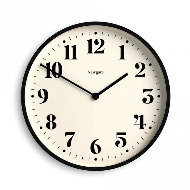 Number Two Black Wall Clock