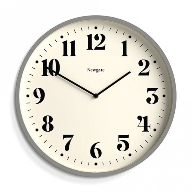 Number Two Posh Grey Wall Clock