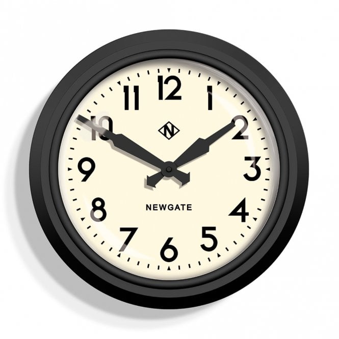 The Electric Black Station Wall Clock