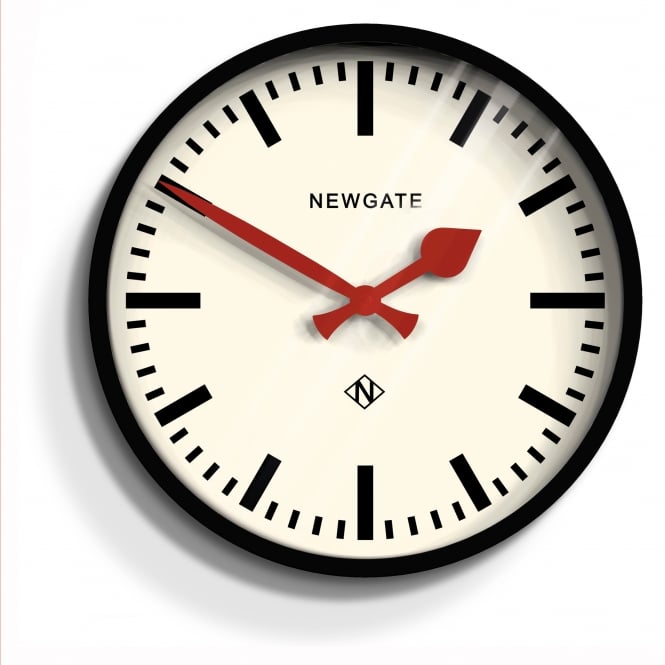 The Luggage Black Station Wall Clock