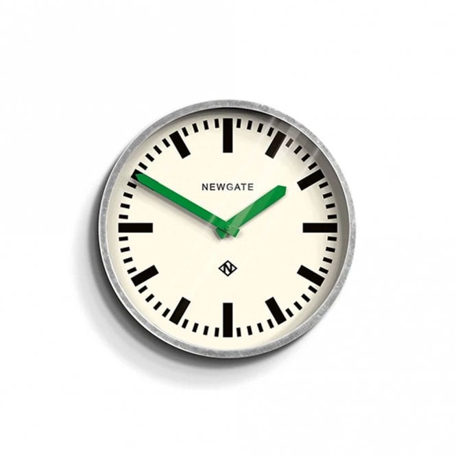 The Luggage Galvanised & Green Wall Clock