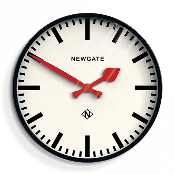 The Putney Large Black Station Wall Clock