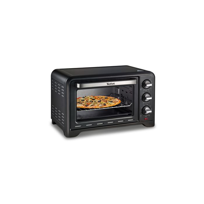 Tefal OF445840 1380w Mini Electric Oven With Rotisserie Optimo 19L Black