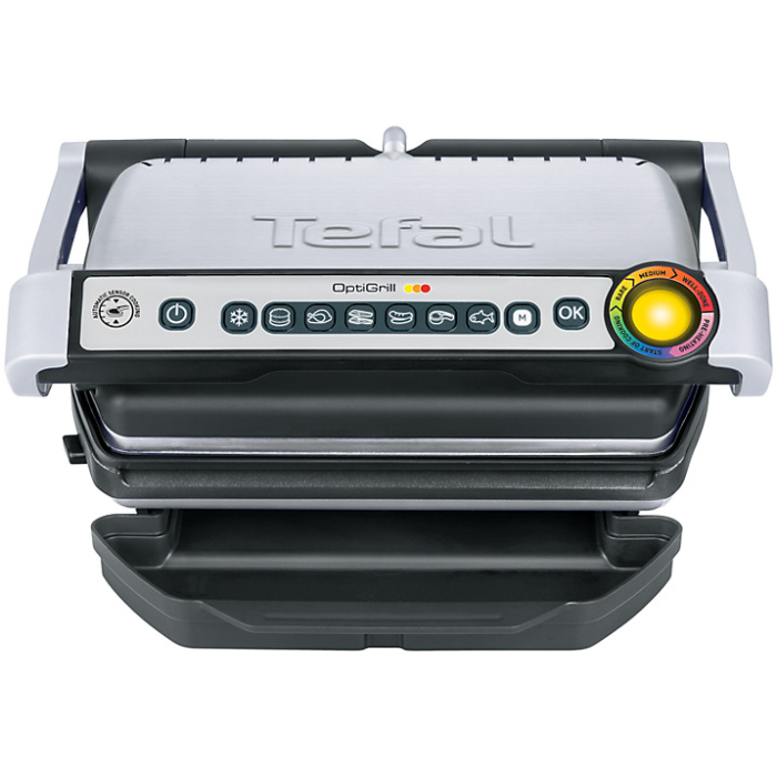 TEFAL OptiGrill GC701D40 Health Grill Stainless Steel Black 2000W