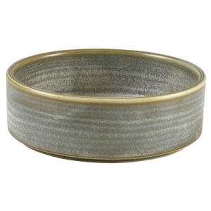 Genware Terra Porcelain Matt Grey Presentation Bowl 13cm Case Size 6