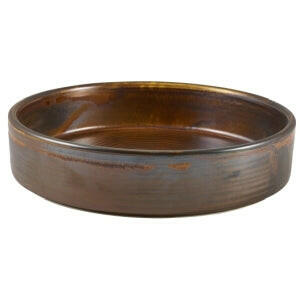 GenWare Terra Porcelain Rustic Copper Presentation Bowl 20.5cm Case Size 6