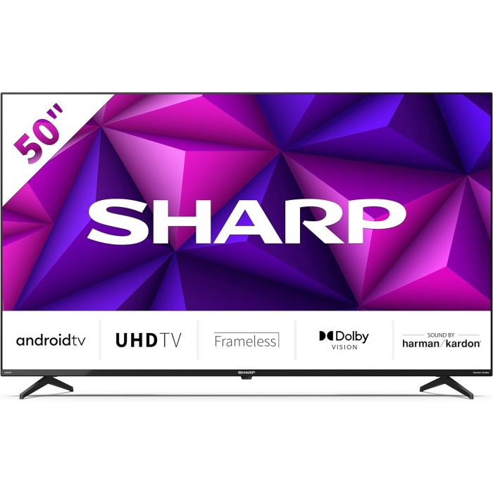 Sharp 4T-C50FN6KL2AB 50" 4K UHD HDR Android Smart TV Google Assistant Black
