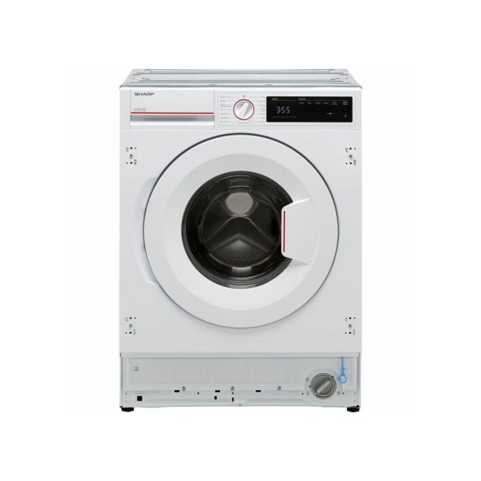 Sharp ES-NIB8141WD-EN 8KG Integrated Washing Machine 1400 RPM D Rated White